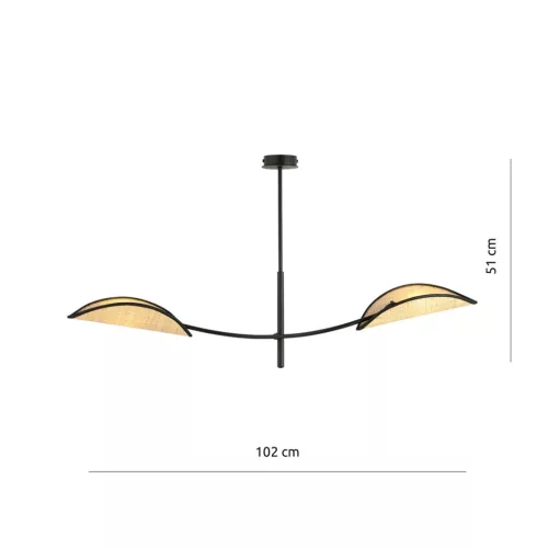 LOTUS 2 BLACK/RATTAN