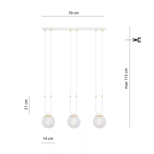GLAM 3 WHITE/TRANSPARENT