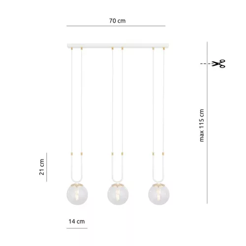 GLAM 3 WHITE/TRANSPARENT