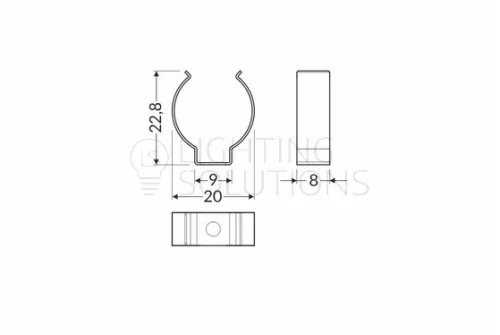 TOPMET PEN12 rugós rögzítő inox - kiszerelés (1 pár)