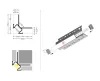 TOPMET LED-profil UNI-TILE12 3000 mm eloxált