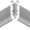 TOPMET összekötő elem BASE 90° ezüst - kiszerelés (1 pár)