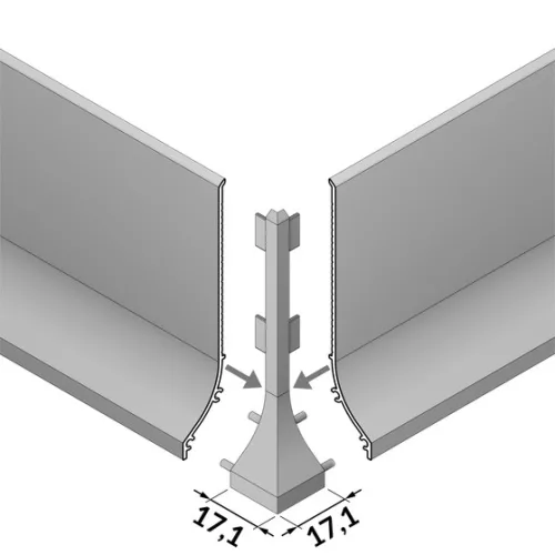 TOPMET összekötő elem BASE 270° fehér - kiszerelés (1 pár)