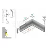 TOPMET kiegészítő LED-profil SKIRT10 1000 mm natúr