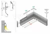 TOPMET kiegészítő LED-profil SKIRT10 2000 mm fehér