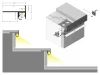 LED profile UP-TILE10 A PLUS 4050 black anod. /plastic bag