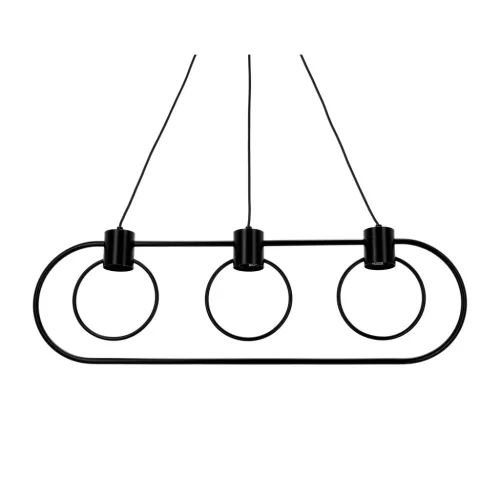 Lampa wisząca FREDO KOŁO 3 czarna