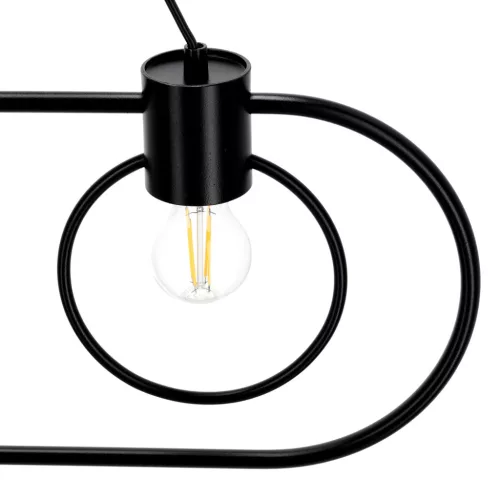 Lampa wisząca FREDO KOŁO 3 czarna