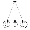 Lampa wisząca FREDO KOŁO 3 czarna