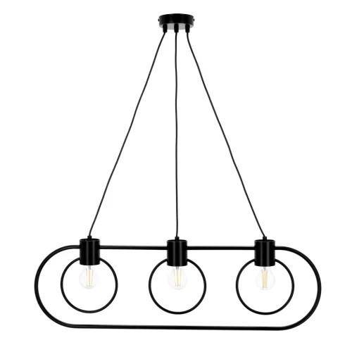 Lampa wisząca FREDO KOŁO 3 czarna