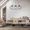 Lampa wisząca FREDO KOŁO 3 czarna
