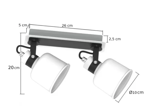 Ceiling lamp 2PŁ. PAKOS 1102