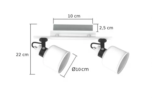 Ceiling lamp 2PŁ. PAKOS 1112