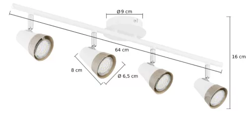Ceiling lamp 4PŁ. ROX 1304