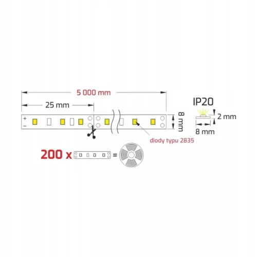 LED COMFORT 300 2835 IP20 3000K 5M 14W/M