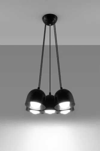 Lampa wisząca FREDDY 5 czarny