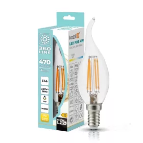 E14 LED-fényforrás, 4 W, filament, Meleg fehér