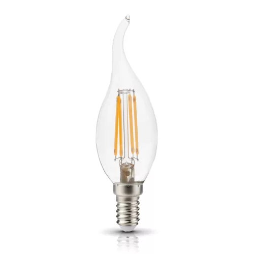 E14 LED-fényforrás, 4 W, filament, Meleg fehér