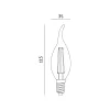 E14 LED-fényforrás, 4 W, filament, Meleg fehér
