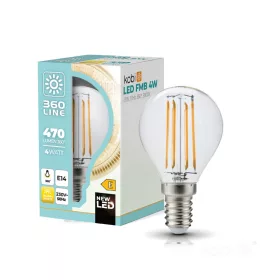 E14 LED-fényforrás, 4 W, filament, Meleg fehér