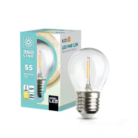 E27 LED-fényforrás, 1 W, filament, Meleg fehér