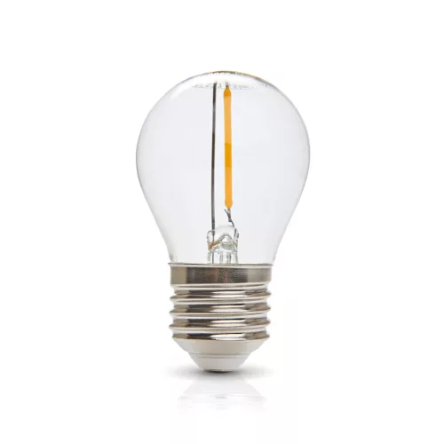 E27 LED-fényforrás, 1 W, filament, Meleg fehér