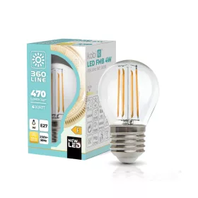 E27 LED-fényforrás, 4 W, filament, Meleg fehér