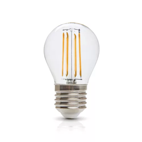 E27 LED-fényforrás, 4 W, filament, Meleg fehér