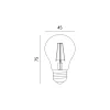 E27 LED-fényforrás, 4 W, filament, Meleg fehér