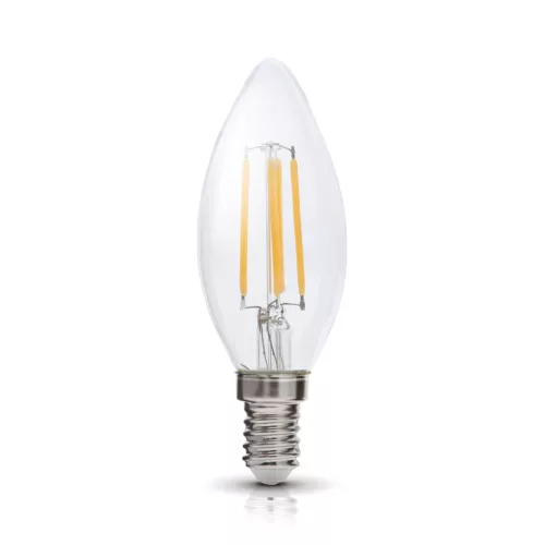 E14 LED-fényforrás, 4 W, filament, Meleg fehér
