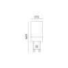G9 LED-fényforrás, 4 W, Természetes fehér