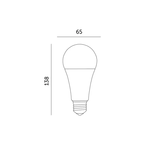 E27 LED-fényforrás, 18 W, Hideg fehér