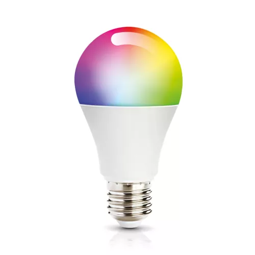 E27 LED-fényforrás, 10 W, WiFi, RGB, Meleg fehér
