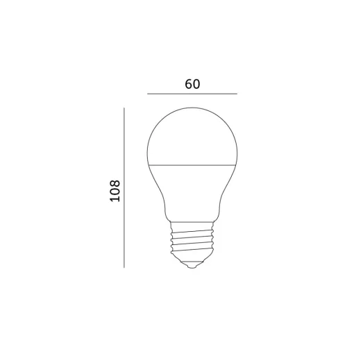 E27 LED-fényforrás, 9 W, Meleg fehér
