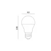 E27 LED-fényforrás, 9 W, Természetes fehér