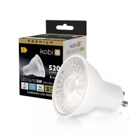 GU10 LED-fényforrás, 5 W, Hideg fehér