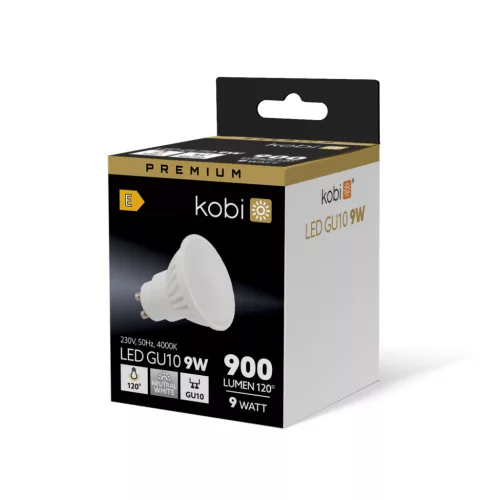 GU10 LED-fényforrás, 9 W, Természetes fehér