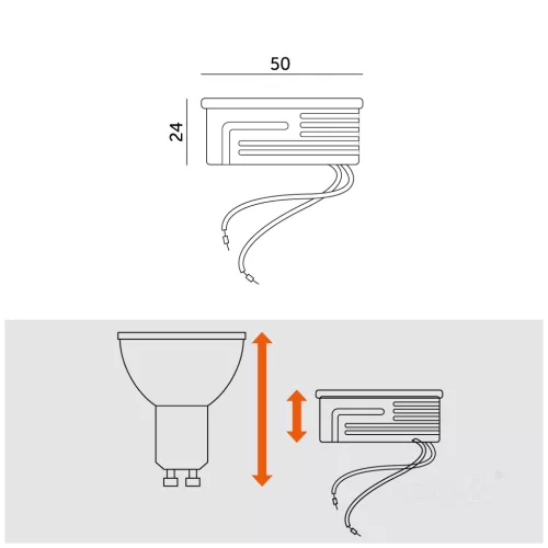 LED bulb INSERT 5W 6000K milky Kobi