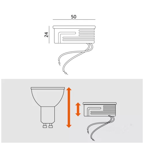 LED bulb INSERT 6,5W 3000K milky Kobi
