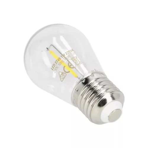 E27 LED-fényforrás, 1 W, Meleg fehér