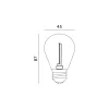 E27 LED-fényforrás, 1 W, Meleg fehér