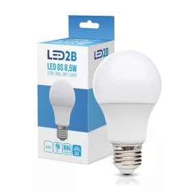E27 LED-fényforrás, 9 W, Hideg fehér