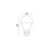 E27 LED-fényforrás, 9 W, Hideg fehér