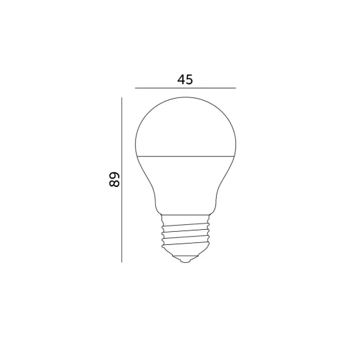 E27 LED-fényforrás, 9 W, Hideg fehér