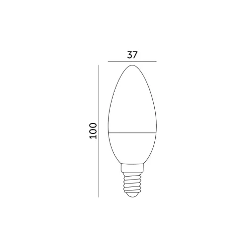 E14 LED-fényforrás, 9 W, Meleg fehér