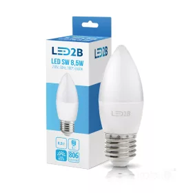 E27 LED-fényforrás, 9 W, Hideg fehér