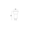 GU10 LED-fényforrás, 4 W, Meleg fehér