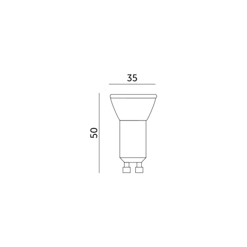 GU10 LED-fényforrás, 4 W, Természetes fehér