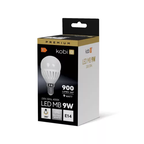 E14 LED-fényforrás, 9 W, Természetes fehér, Prémium