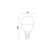 E14 LED-fényforrás, 9 W, Természetes fehér, Prémium